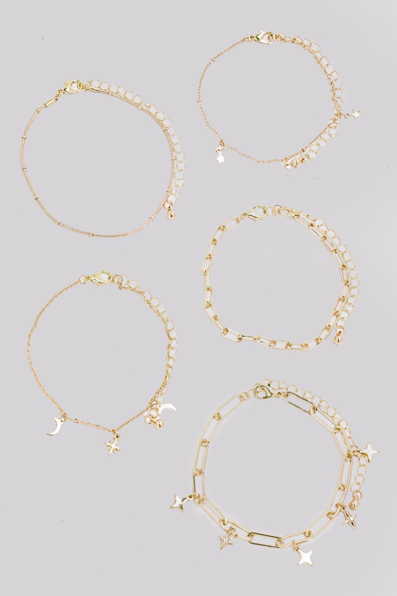 Lot De 5 Bracelets Vintage N°35 - Occasion