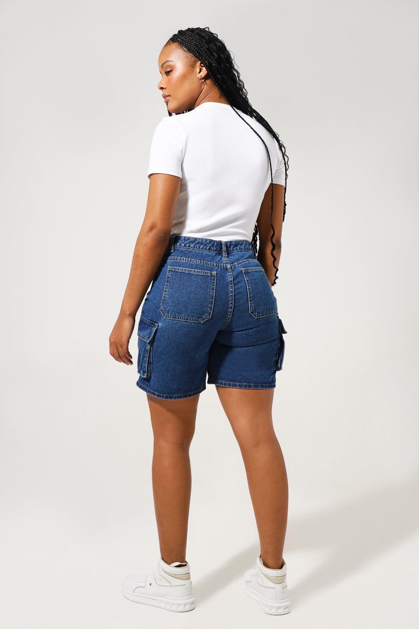 Cargo Denim Shorts