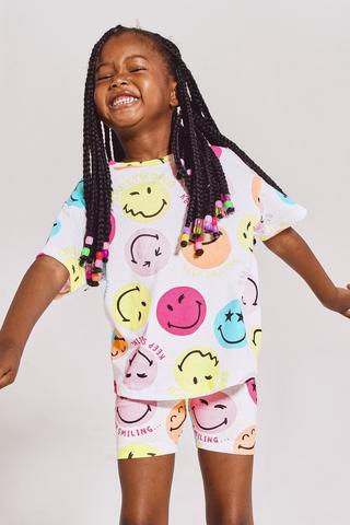 SmileyWorld T-Shirt And Cycle Shorts Set