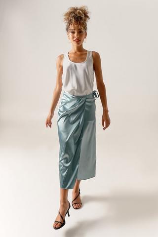 Satin Wrap Skirt