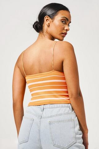 Stripe Seamless Cami Top