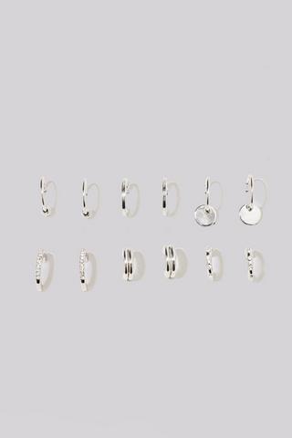 6 Pack Hoop Earrings