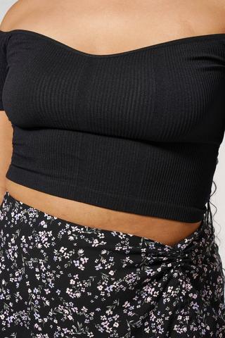 Seamless Off The Shoulder Top