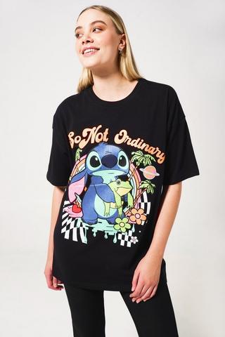 Oversized Drop Shoulder Open Stitch T-shirt