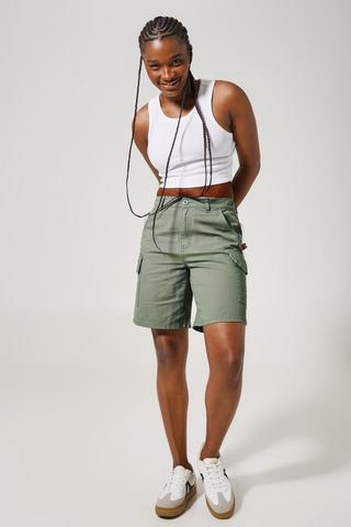 Womens tan cargo on sale shorts