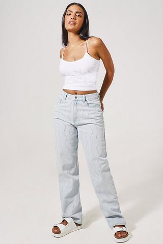 Diamante Straight Denim