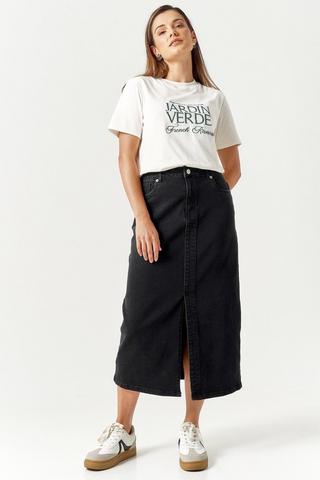 Denim Midi Skirt