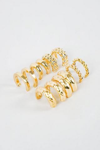 6 Pack Hoop Earrings