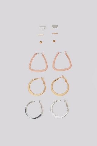 6 Pack Hoop Earrings