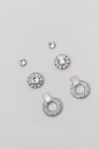 3 Pack Stud Earrings