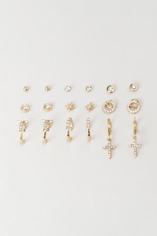 9-Pack of Assorted Stud Earrings