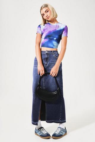 Denim Maxi Skirt