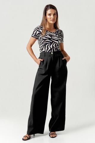 Tailored Wide Leg Pants