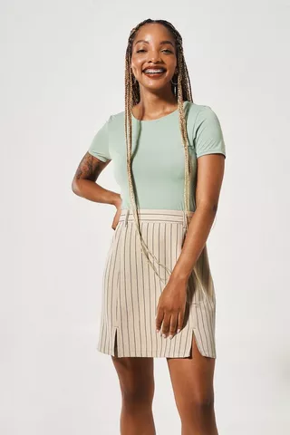 Stripe Mini Skirt