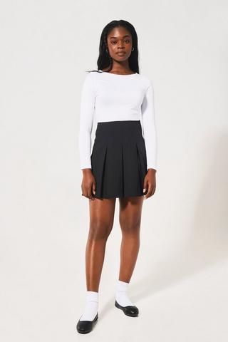 Pleated Mini Skirt