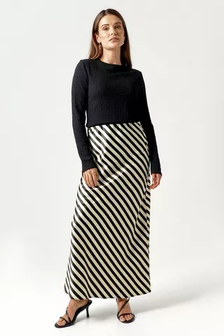 Stripe Slip Skirt