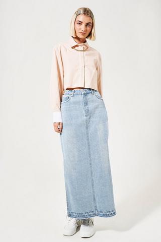 Denim Maxi Skirt