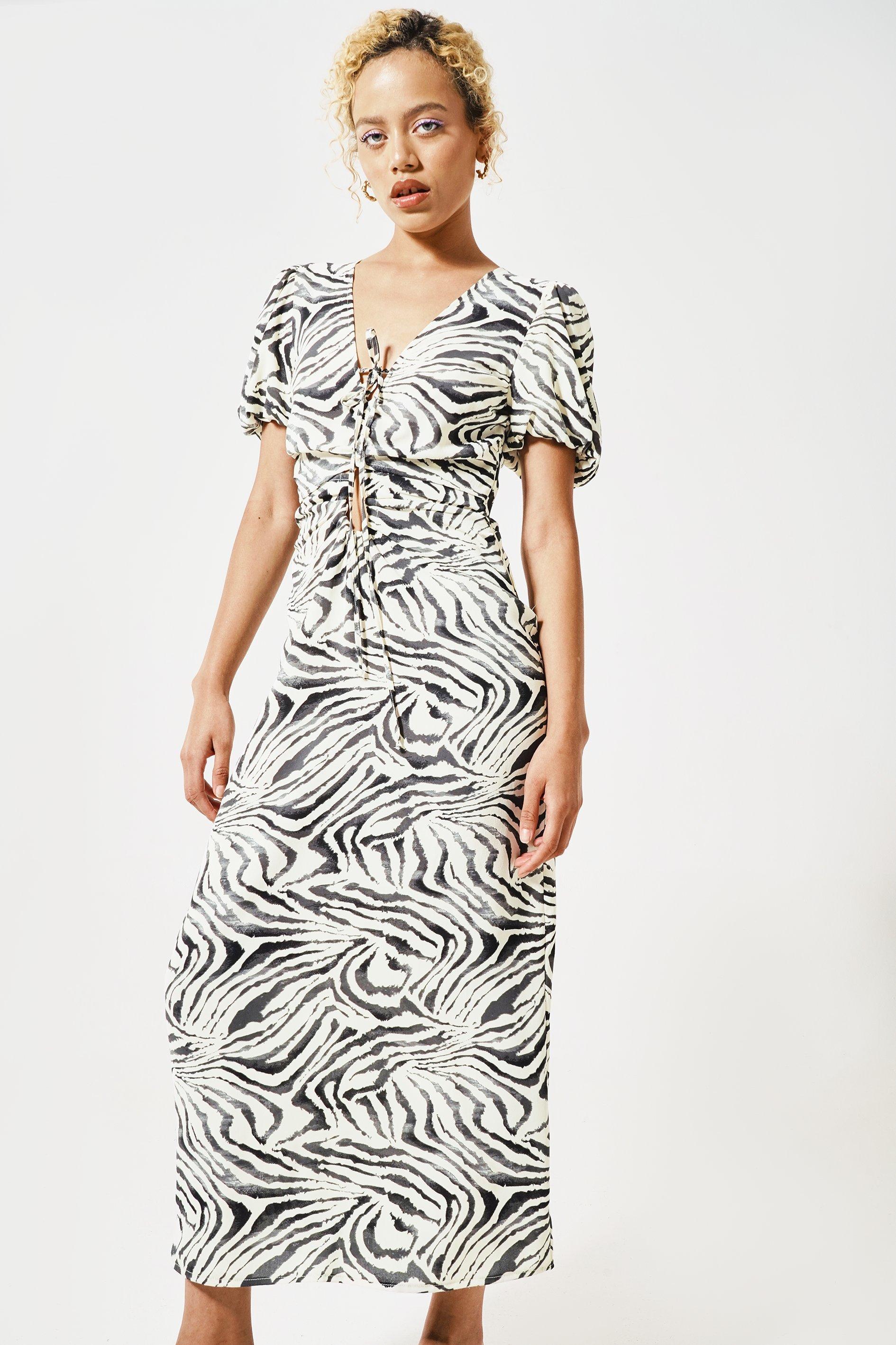Lana Midaxi Dress - Black/White main image 1