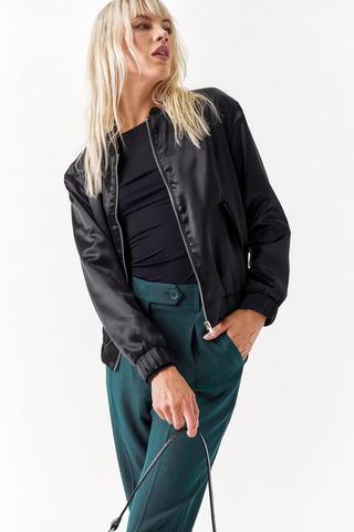 Satin Bomber Jacket