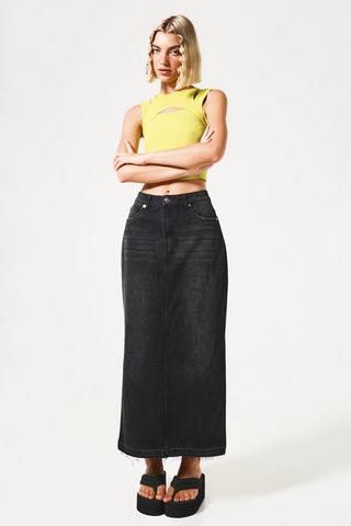 Denim Maxi Skirt