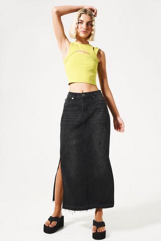 Denim Maxi Skirt
