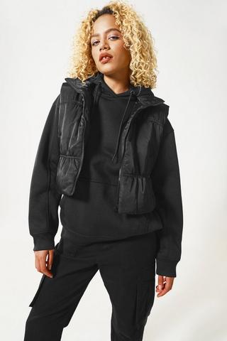 Cropped Puffer Gilet