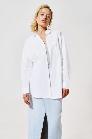 24 Seven Satin Shirt - White