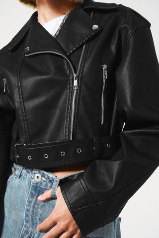 Pleather Biker Jacket