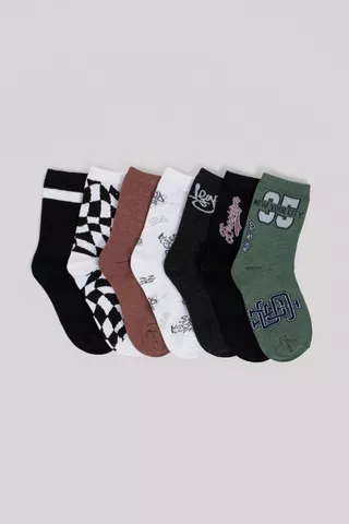 7 Pack Socks