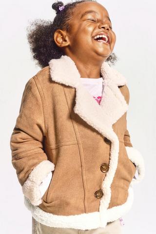 Fluffy jackets kids best sale