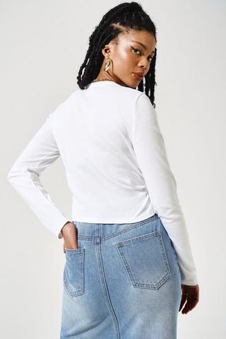 Ruched Long Sleeve Top