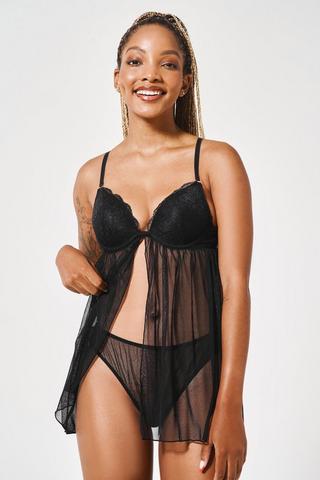Chemise And Thong Set