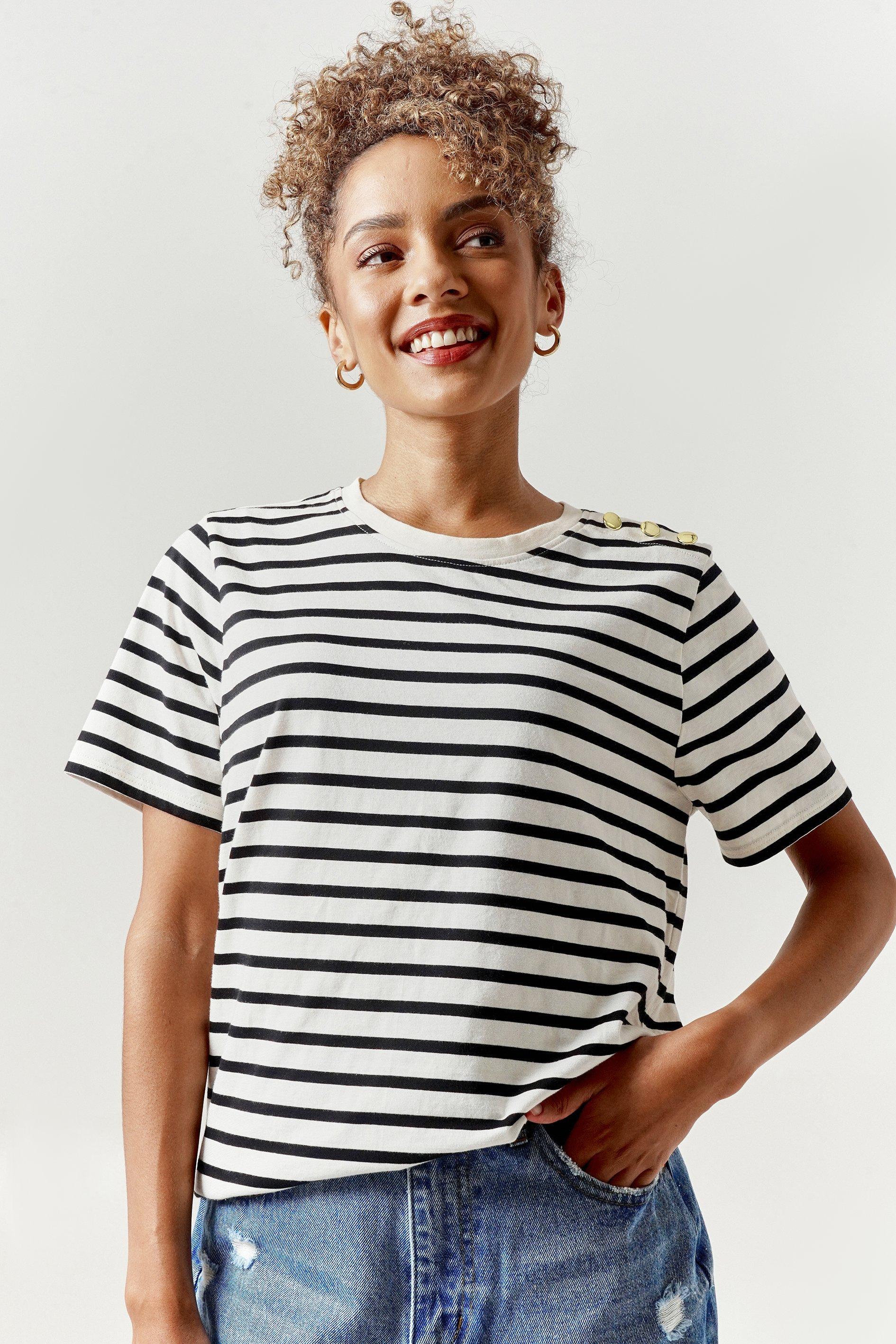 Stripe Fitted Top