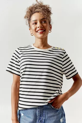 Stripe Fitted Top