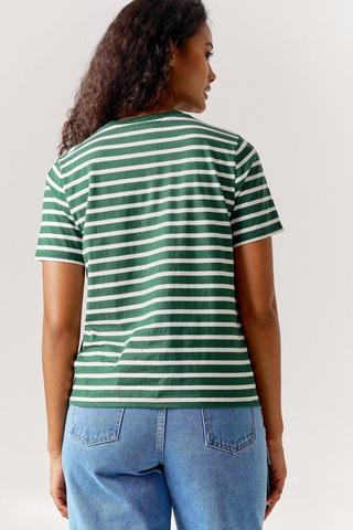 Black Striped Fitted Top