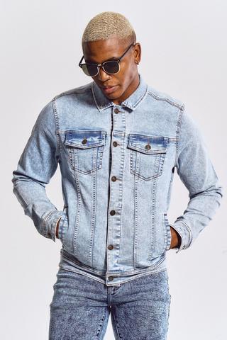 Denim on sale parka mens