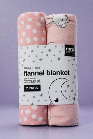 2 Pack Flannel Blankets