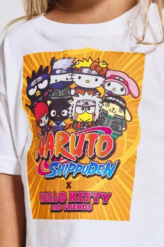 Hello Kitty And Naruto Boxy T-Shirt