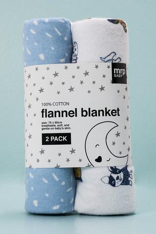 2 Pack Flannel Blankets