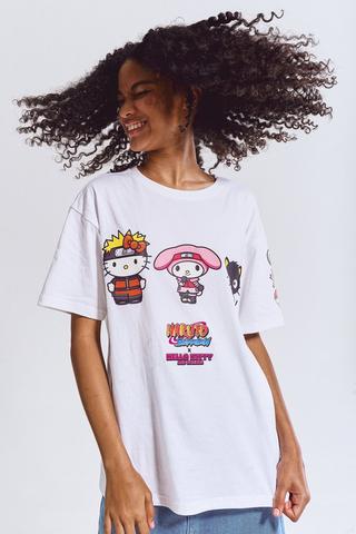 Hello Kitty And Naruto Oversized T-Shirt