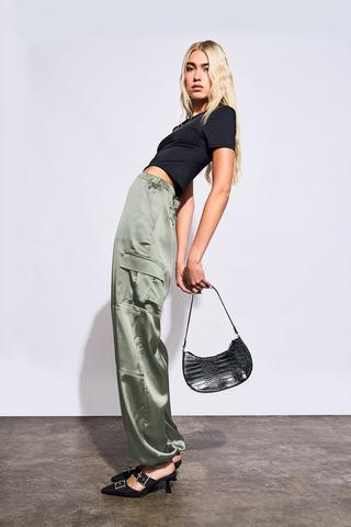 Satin Parachute Pants