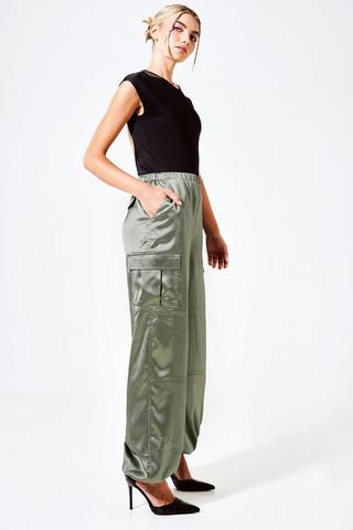 Satin Parachute Pants