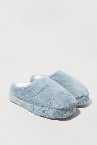 Platform Fluffy Slipper