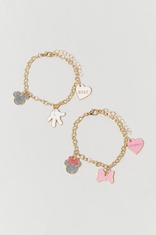 2 Pack Minnie Mouse Best Friends Bracelet Set