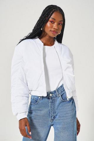 Cropped Bomber Jacket