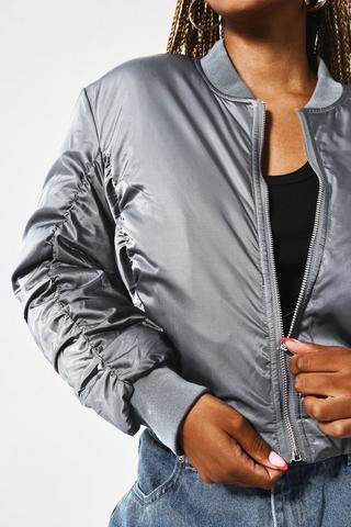 Cropped Bomber Jacket