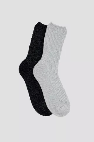 2 Pack Knit Anklet Socks