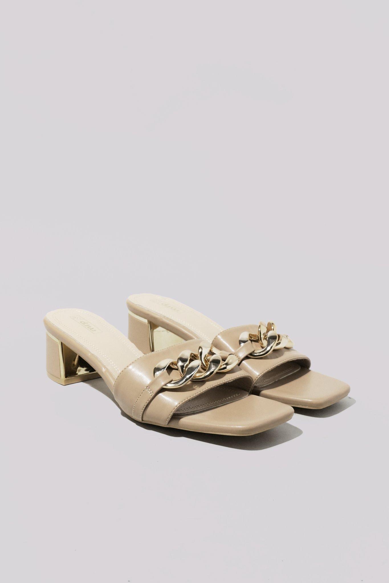 GERD BLOCK HEELED SUEDE SLIP-ON SANDAL main image 0