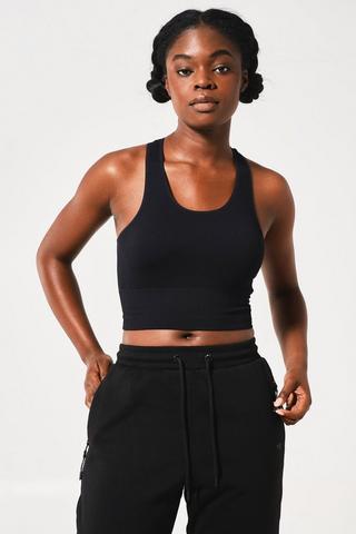 Black Basic Fitted Gym Top, Active