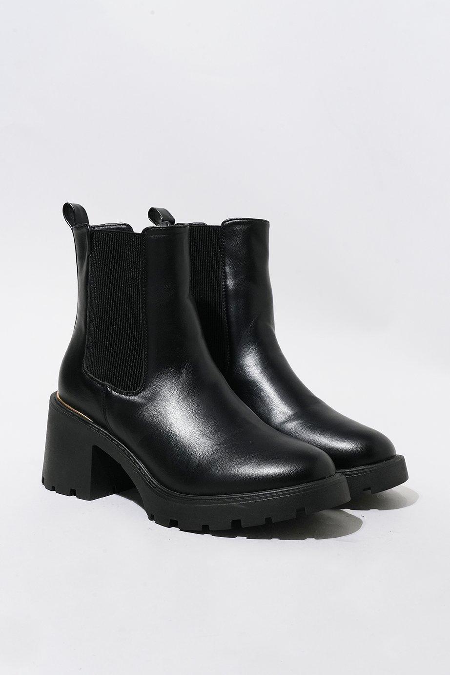 Ankle Block Heel Boot